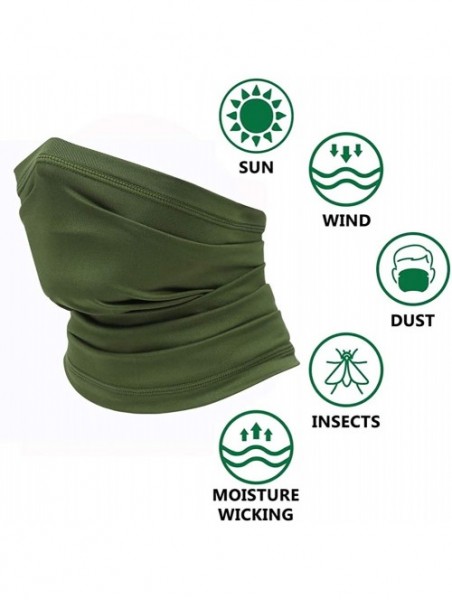 Balaclavas Summer Neck Gaiter Face Scarf/Neck Cover/Face Cover for Fishing Hiking Cycling Sun UV - Army Green - CW19847XE5O $...