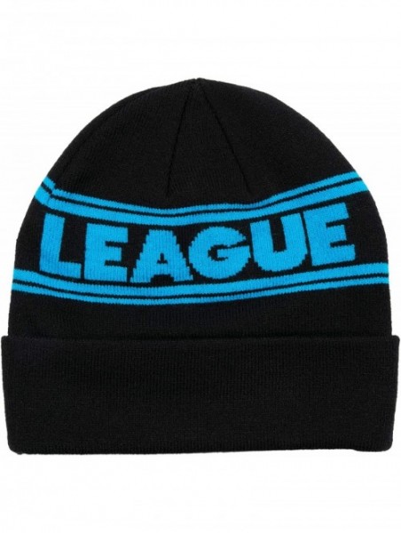 Skullies & Beanies Rocket League GG2EZ Knit Beanie- Black/Blue- One Size - C918AEGGY2K $17.75