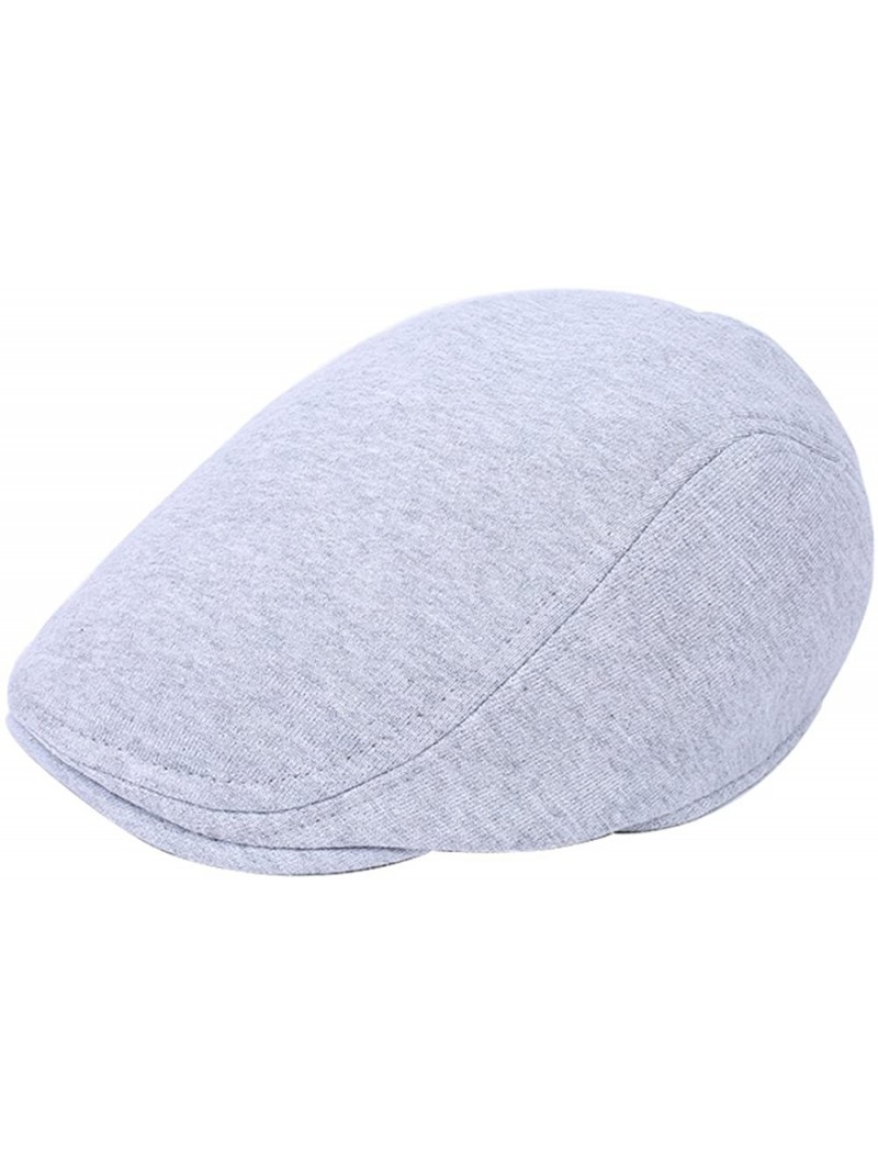 Newsboy Caps Men's Flat Cap Gatsby Newsboy Lvy Irish Hats Driving Cabbie Hunting Cap - Ae3-cotton-light Gray - C3186S9OK2O $1...