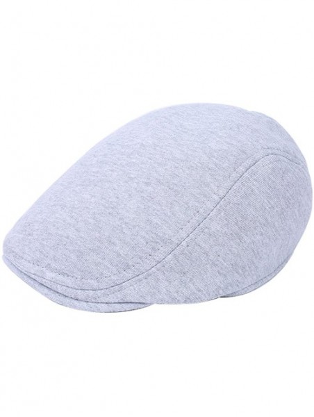 Newsboy Caps Men's Flat Cap Gatsby Newsboy Lvy Irish Hats Driving Cabbie Hunting Cap - Ae3-cotton-light Gray - C3186S9OK2O $1...