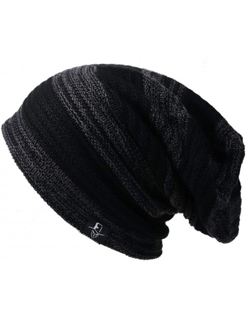 Skullies & Beanies Men Slouch Beanie Knit Long Oversized Skull Cap for Winter Summer N010 - B306-dark Grey - C818I27LNA2 $13.51