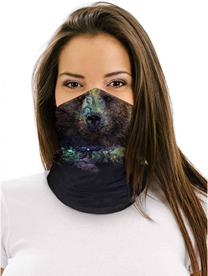 Balaclavas Seamless Neck Gaiter Fashion Bandana Sports Casual Headwear Headwrap Balaclava Helmet Liner - Black2 - C9198444HWO...