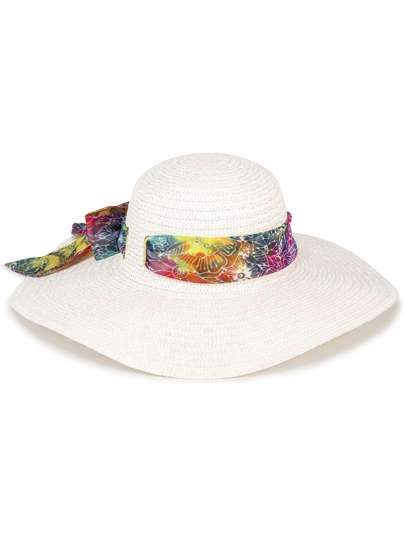 Sun Hats Sun Hat - Rainbow Batik White - CT18OEI9ESE $33.27