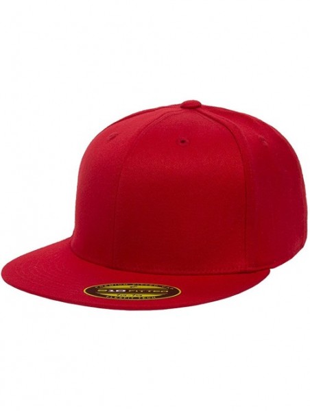 Baseball Caps Premium Flatbill Cap - Fitted 6210 - Red - CK12DE22FXR $19.35