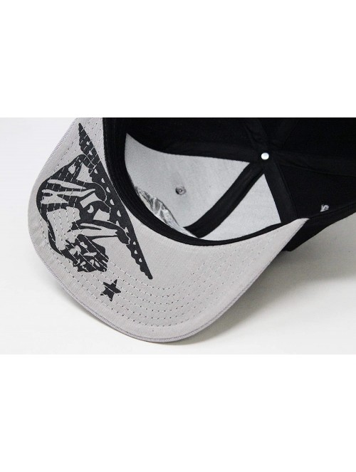 Baseball Caps California Republic Bear Logo Snapbacks Flat Brim Adjustable Snapback Hat Cap - Black Gray 01 - CI195I3XWTI $11.02