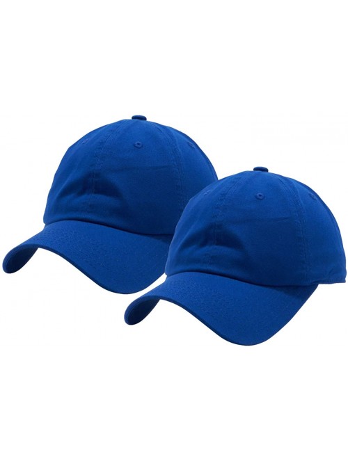 Baseball Caps Cotton Adjustable Baseball Classic Ballcap - Royal(2pcs) - CJ18WSWSXLA $11.88