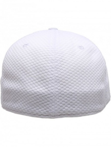 Baseball Caps Plain Polyester Twill Baseball Cap Hat with Flex fit Elastic Band - 1735-white - C812O6ZBL0K $13.82