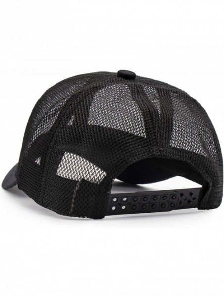 Baseball Caps Men & Women Sport Running Cap Adjustable Athletic Mesh Breathable Baseball Sun Hat - Black - CH18Y8H6XQ7 $14.01