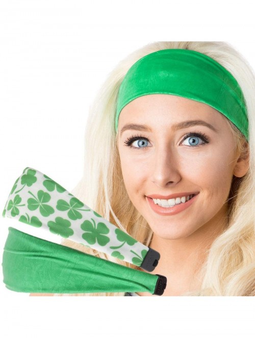 Headbands Irish Green Headband St Patricks Day Accessories Clover Shamrocks Headband Xflex Gift Packs - C8194U00L8A $18.85