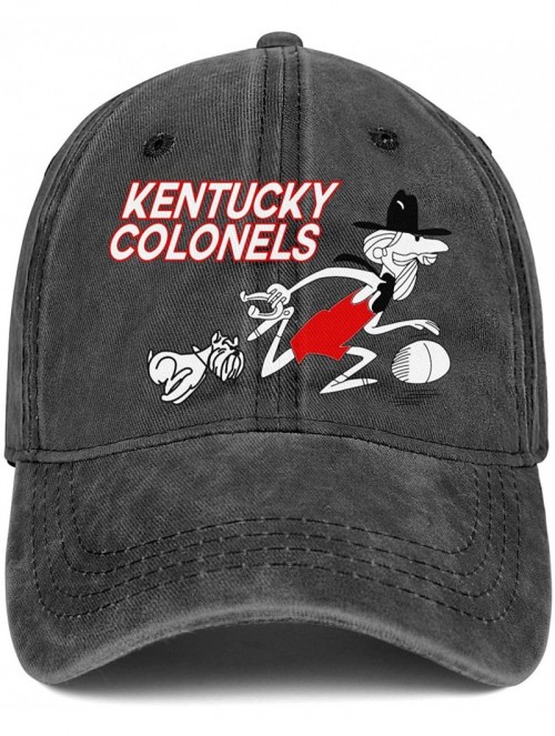 Baseball Caps Defunct - Kentucky Colonels ABA Denim Baseball Hats Unisex Mens Casual Adjustable Mesh Driving Flat Caps - CT18...