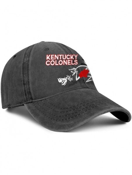 Baseball Caps Defunct - Kentucky Colonels ABA Denim Baseball Hats Unisex Mens Casual Adjustable Mesh Driving Flat Caps - CT18...