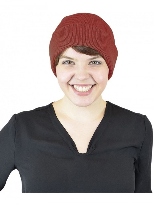 Berets Women's Without Flower Accented Stretch French Beret Hat - Burgundy - CI126BNQ32P $11.21