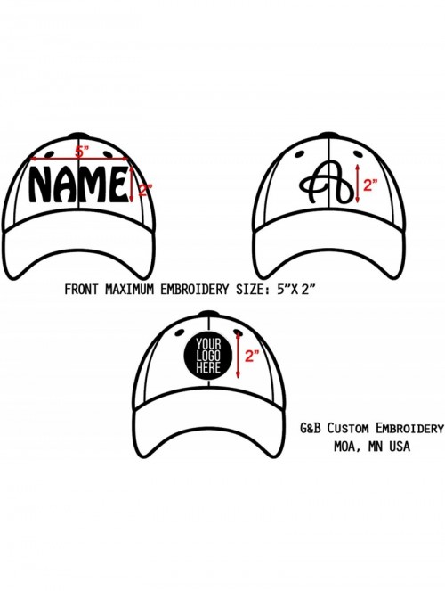 Baseball Caps Custom Hat. Your Company Name Embroidered. Construction Company hat - Red - CJ189H848XS $26.18