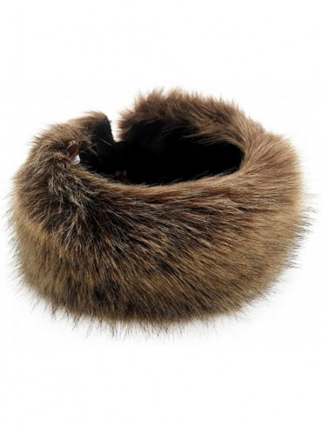 Cold Weather Headbands Faux Fur Headband with Elastic Fluffy Fur Hat Winter Ear Warmer Women Earmuff Ski Cold Weather Caps - ...