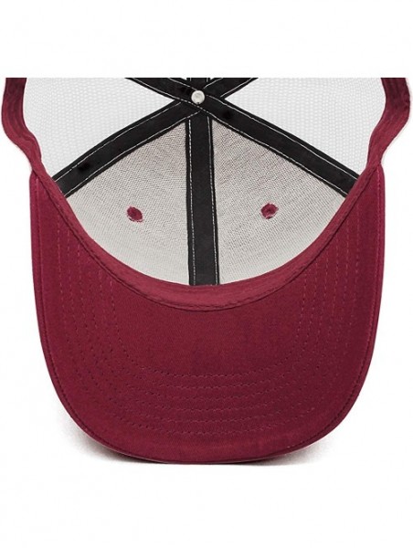 Baseball Caps Dad Busch-Light-Busch-Latte-Beer- Strapback Hat Fashion mesh Caps - Maroon-14 - CE18RD7397M $22.14