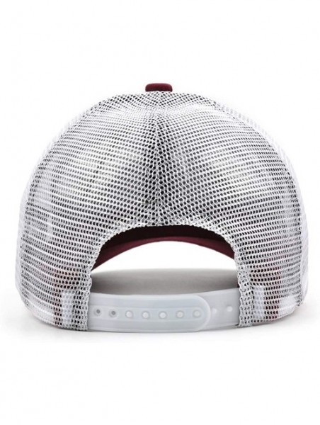 Baseball Caps Dad Busch-Light-Busch-Latte-Beer- Strapback Hat Fashion mesh Caps - Maroon-14 - CE18RD7397M $22.14