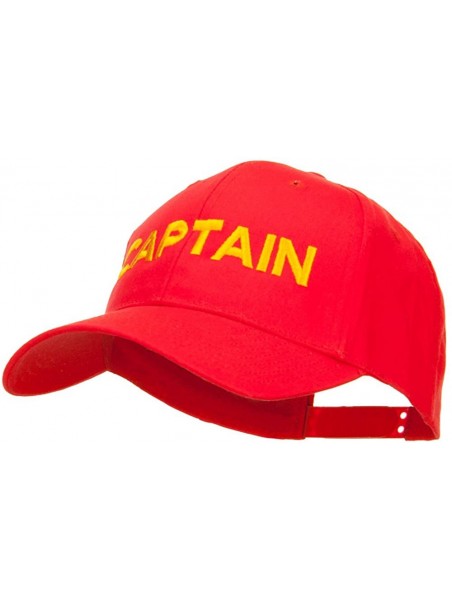 Baseball Caps Captain Embroidered Cap - Red - C711HVO0LYZ $25.13