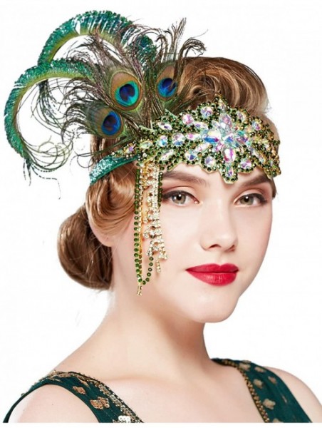 Headbands Headband Flapper Headpiece Accessory - Peacock - CH18ZZAU0UM $18.61