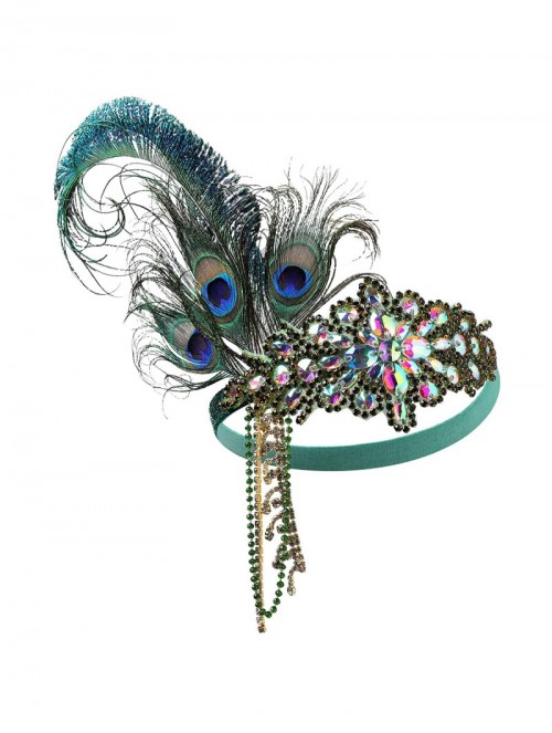 Headbands Headband Flapper Headpiece Accessory - Peacock - CH18ZZAU0UM $18.61