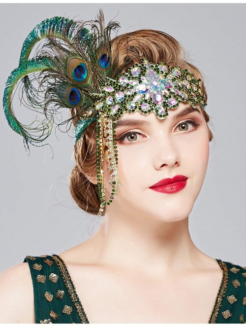 Headbands Headband Flapper Headpiece Accessory - Peacock - CH18ZZAU0UM $18.61