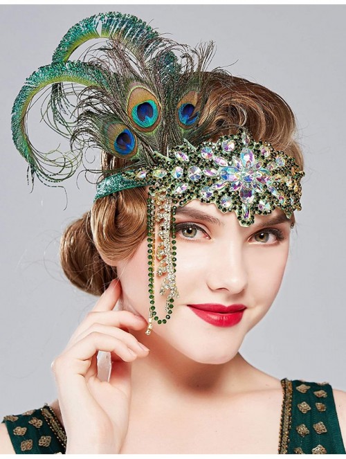 Headbands Headband Flapper Headpiece Accessory - Peacock - CH18ZZAU0UM $18.61