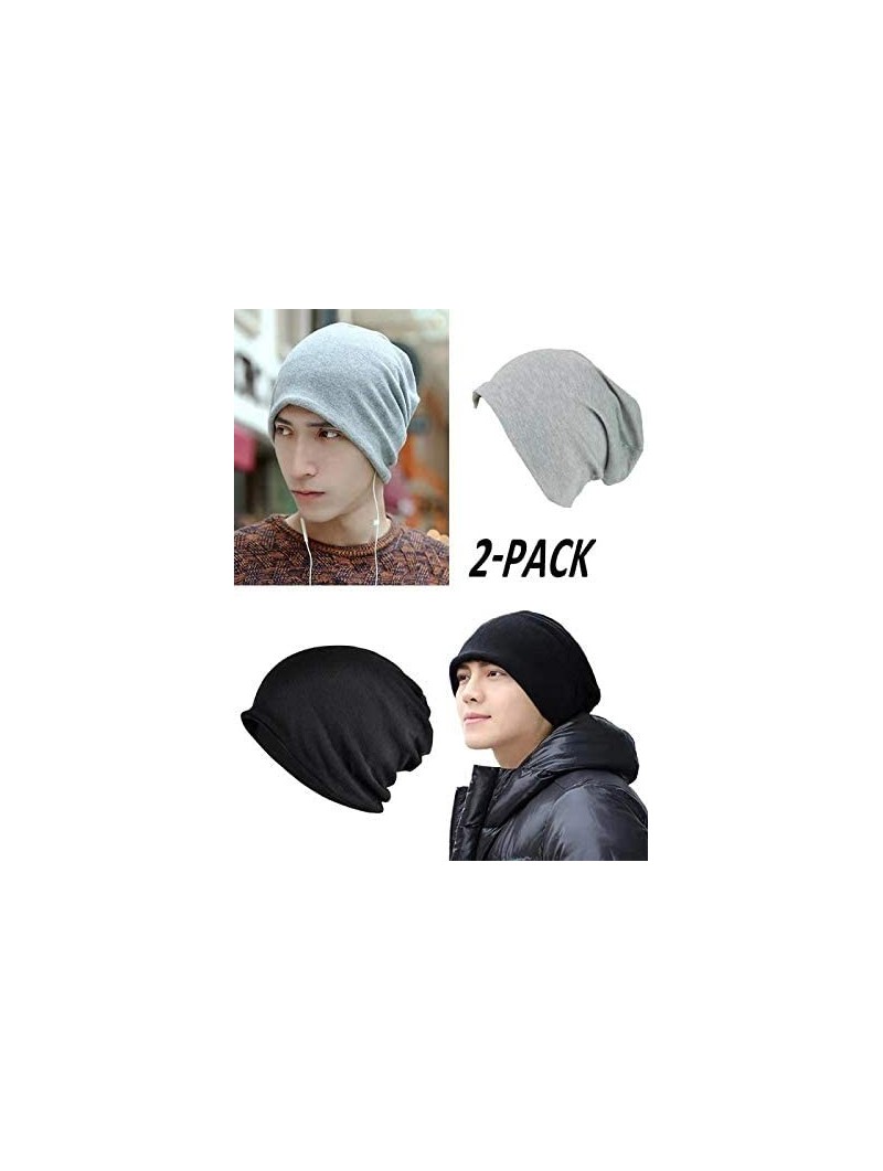 Skullies & Beanies Fashion Oversized Multifunctional Headwear Slouchy Beanie Hat for Men/Women (2-Pack) - Y2 - CF18LO3Y3LX $2...