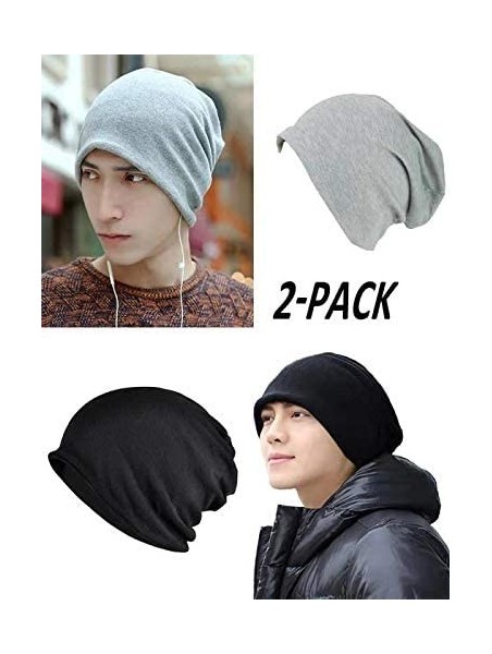 Skullies & Beanies Fashion Oversized Multifunctional Headwear Slouchy Beanie Hat for Men/Women (2-Pack) - Y2 - CF18LO3Y3LX $2...