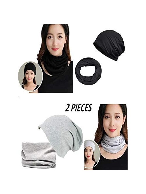 Skullies & Beanies Fashion Oversized Multifunctional Headwear Slouchy Beanie Hat for Men/Women (2-Pack) - Y2 - CF18LO3Y3LX $2...