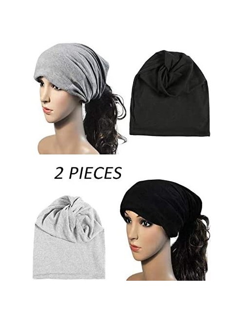 Skullies & Beanies Fashion Oversized Multifunctional Headwear Slouchy Beanie Hat for Men/Women (2-Pack) - Y2 - CF18LO3Y3LX $2...