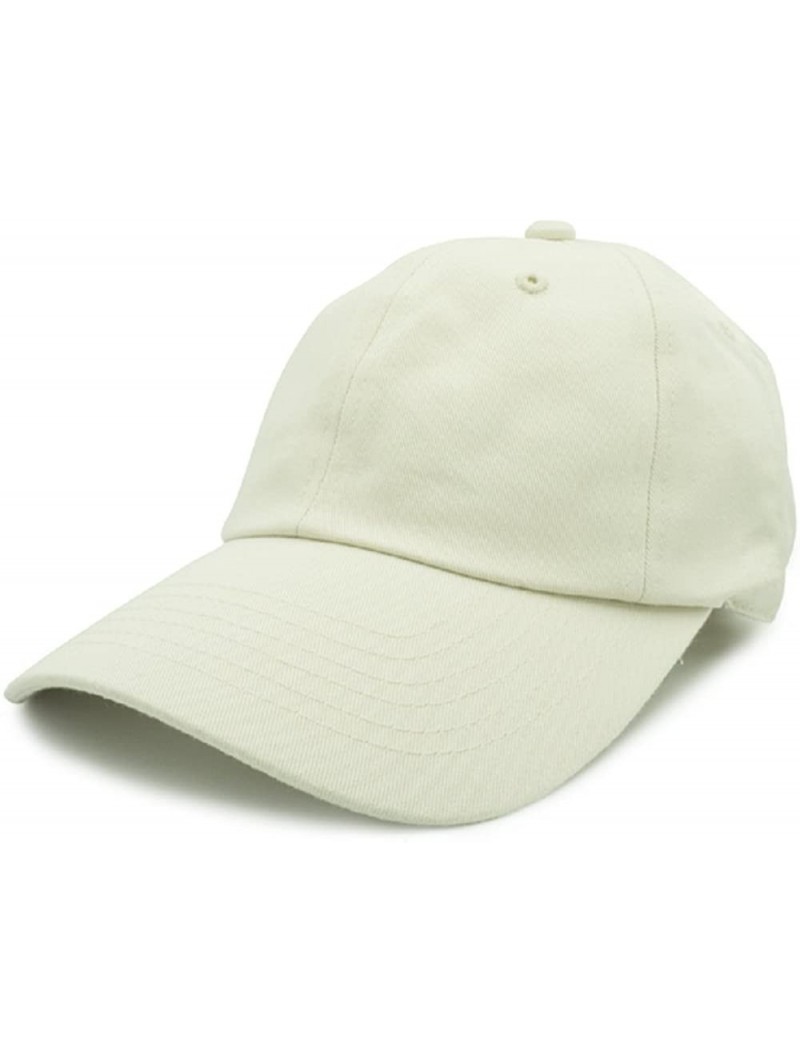 Baseball Caps Washed Cotton Dad Cap - Light Beige - CF18723X75K $10.42