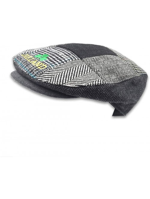 Skullies & Beanies Ireland" Golfer's Gray Wool Patchwork Cap - CJ11R4LW87D $26.97