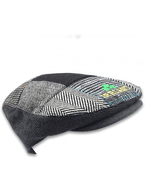 Skullies & Beanies Ireland" Golfer's Gray Wool Patchwork Cap - CJ11R4LW87D $26.97