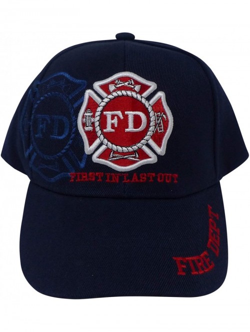 Baseball Caps Firefighter Hat - Firefighter Gift for Men - Fireman Baseball Cap - Navy - CZ18UAOXTTX $14.13