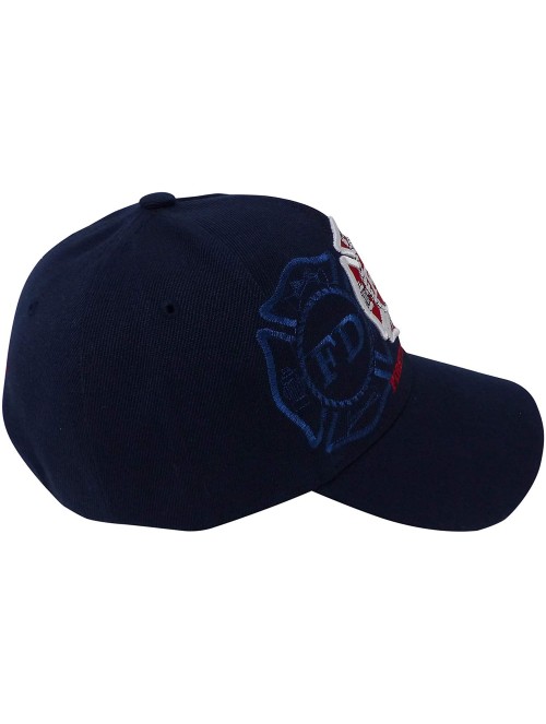 Baseball Caps Firefighter Hat - Firefighter Gift for Men - Fireman Baseball Cap - Navy - CZ18UAOXTTX $14.13