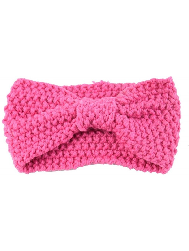 Cold Weather Headbands Winter Headband for Women-Girl-Knit Headband-Head Wrap Ear Warmer - Peach - C918G2S5IDZ $12.91