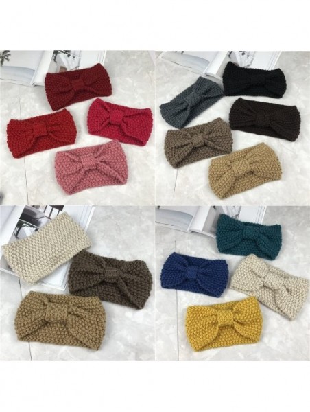 Cold Weather Headbands Winter Headband for Women-Girl-Knit Headband-Head Wrap Ear Warmer - Peach - C918G2S5IDZ $12.91