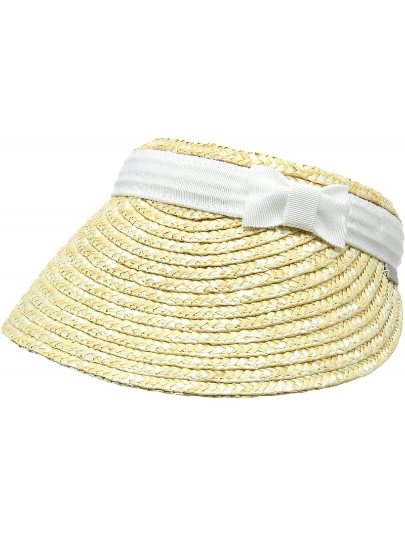 Visors Women's Dunewood Straw Visor - Natural/White - CY12O064WOQ $42.32