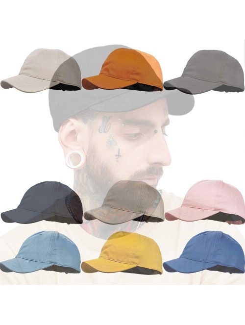 Baseball Caps Short Bill Baseball Cap Plain Hiphop Dad Hat Cooling Trucker Hat - Rd02-yellow - CU196R8IA2X $17.87