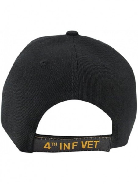 Baseball Caps US Army 4th Infantry Division Vietnam Veteran- Black- One Size Fits Most - C7121HNZRWV $21.85