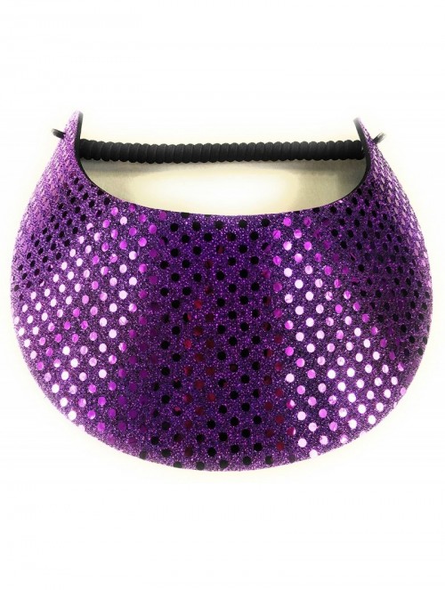 Visors Glitz Confetti Foam Visor - Purple - CU17YHM5XEA $11.04