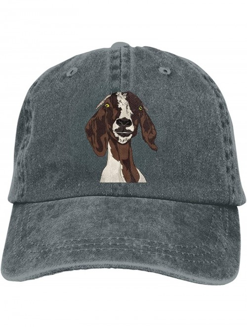 Baseball Caps Expression Goat Washed Distressed Baseball Cap Twill Adjustable Six Panel Hat - Deep Heather - CP196YE35GH $13.67