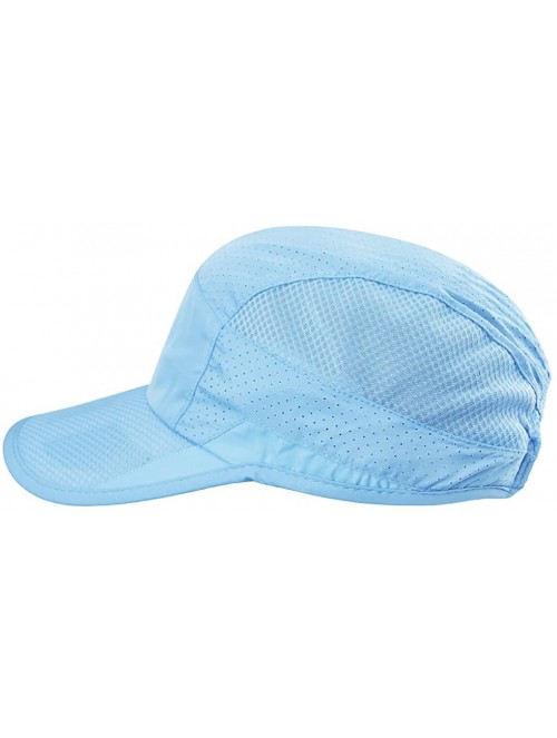 Baseball Caps Womens Mens Baseball Cap Quickly Dry Breathable Mesh Sun Hats Peaked Cap Adjustable Snapback - Sky Blue - C0184...