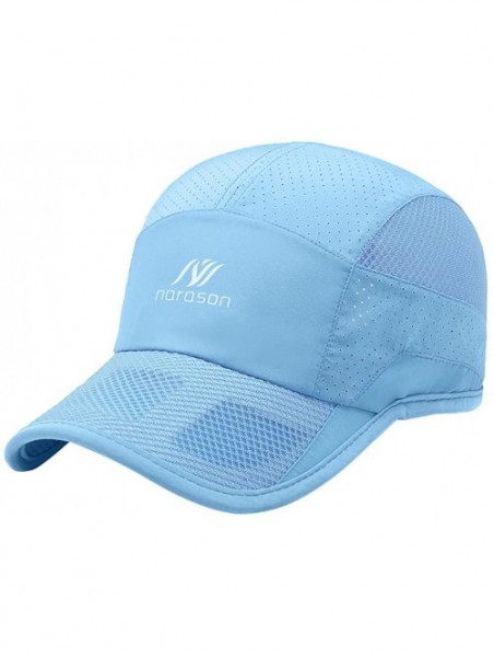 Baseball Caps Womens Mens Baseball Cap Quickly Dry Breathable Mesh Sun Hats Peaked Cap Adjustable Snapback - Sky Blue - C0184...