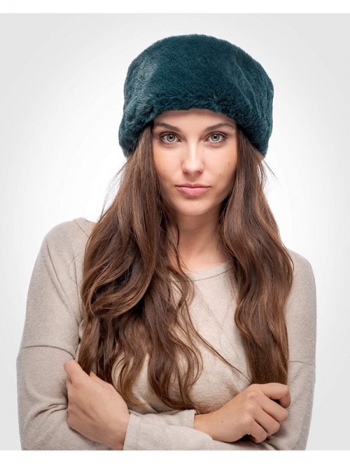 Cold Weather Headbands Womens Faux Fur Ear Warmer - Soft Velvet Fur - Chic Winter Headband - Green Rabbit - C418AUYT9YQ $20.27