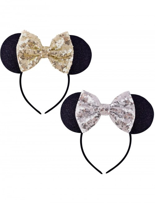 Headbands Mickey Ears Headbands Sequin Hair Band Accessories for Women Girls Cosplay Party - CW1922SKR5Z $15.71