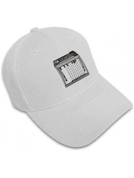 Baseball Caps Custom Baseball Cap Pedal Steel Guitar Embroidery Dad Hats for Men & Women - White - C318SDY3C8Q $12.71