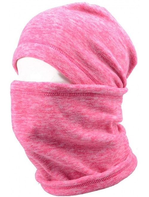 Balaclavas TRIWONDER Balaclava Thermal Fleece Warmer - Rose Red - CG188O62H87 $16.44