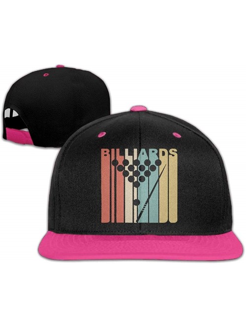 Baseball Caps Mens/Womens Hip-hop Hats Vintage Style Billiards Adjustable Flat Peaked Baseball Cap - Pink - C018HN0N4DW $21.40