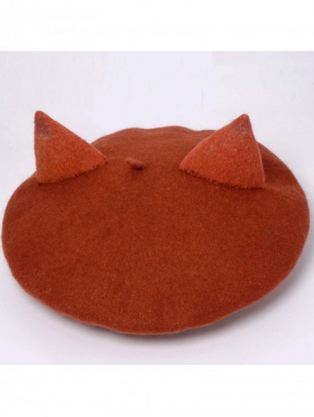 Berets Handmade Nick Fox Ear Beret Hat Vintage Painter Wool Cap Gift - C6189IYMET5 $36.35