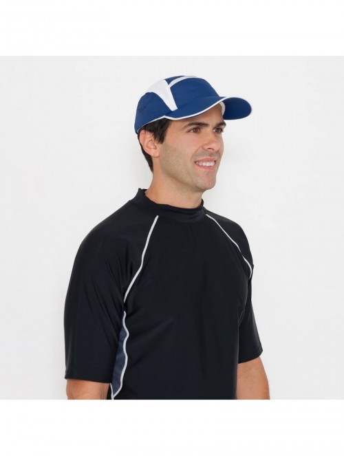 Baseball Caps Adult Unisex Runners Sports Cap - UPF 50+ Sun Protection (New Sizing) - Navy - CU11ZUGOUW5 $19.91